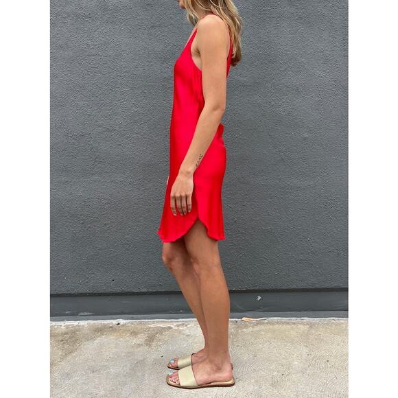 PHARAOH Tabitha Dress Womens 2 Medium Sage Green Vintage Satin Scoop Neck Slip - Picture 3 of 16